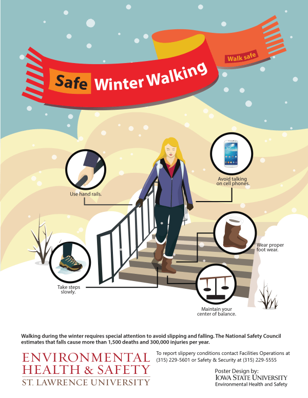 Winter Walking: Tips To Prevent Slips And Falls | St. Lawrence University